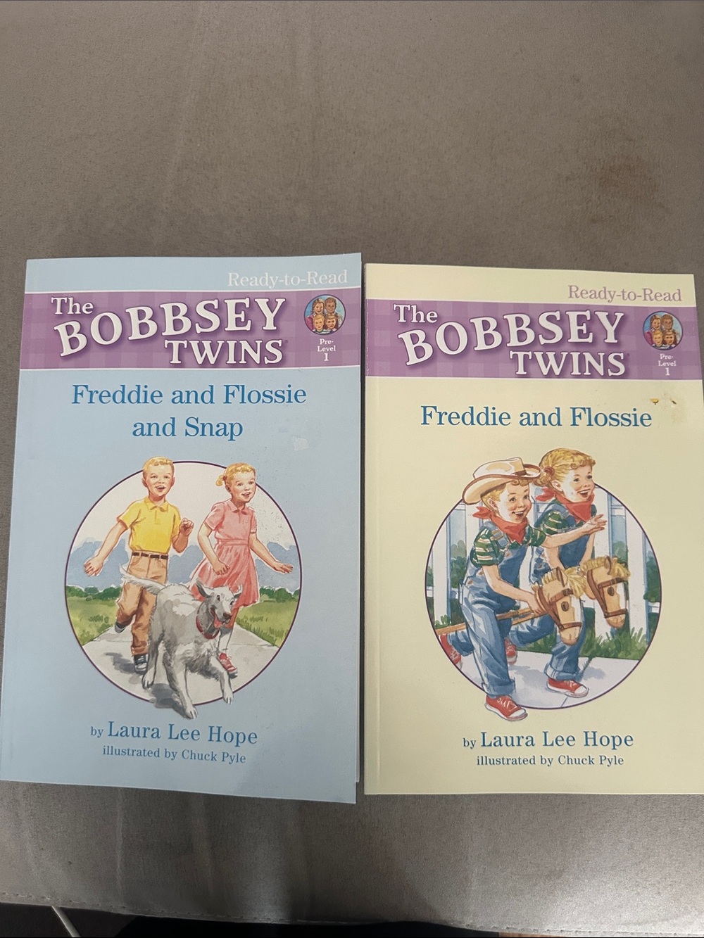 The Bobbsey Twins Freddie and Flossie Kids Book - Blue & Cream Covers